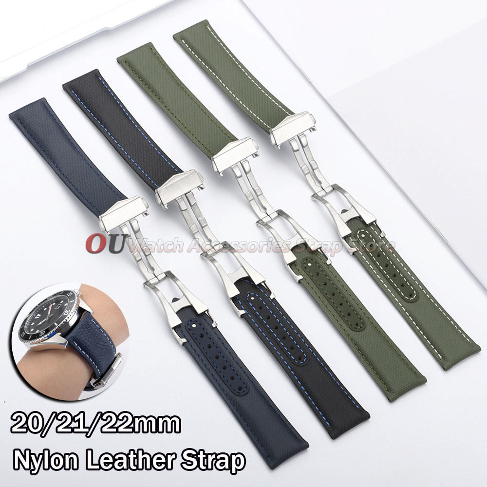 Sailcloth Nylon Leather Watchb - Omega Watch Seamaster ulasan dan harga