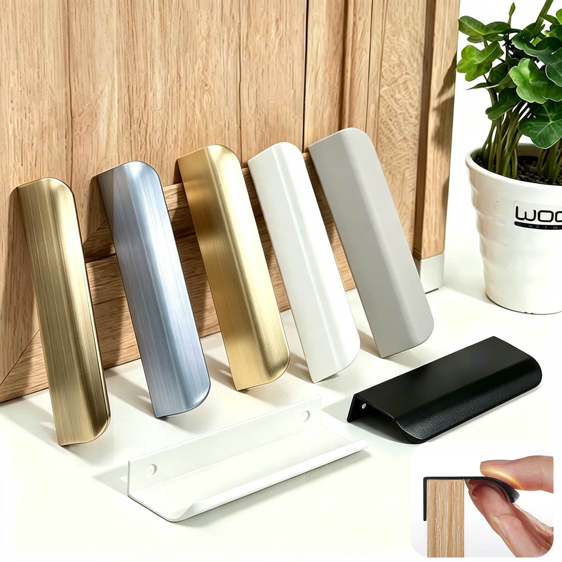 Hidden Aluminum Cabinet Pulls  - Curved Spring Bar ulasan dan harga