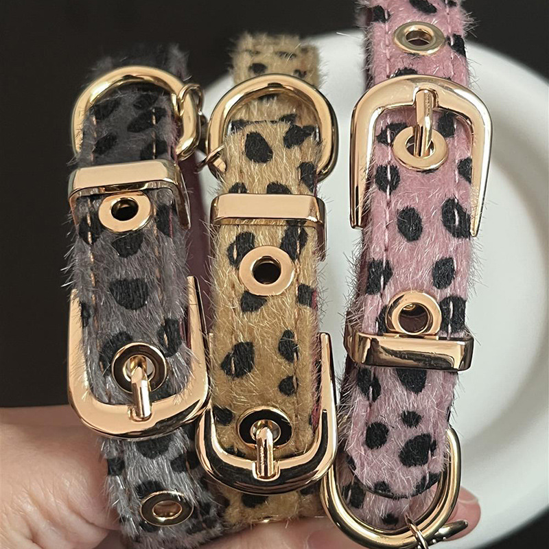 Leopard Pattern Small Dog Coll - Leather Strap Quick Release ulasan dan harga