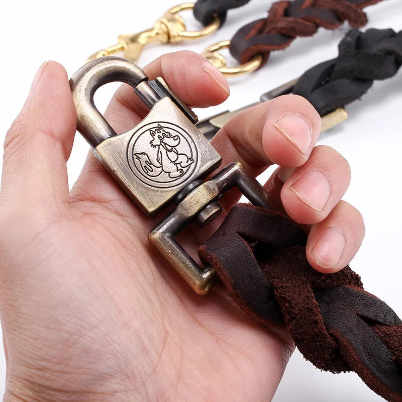 Genuine Leather Dog Leash - To - Leather Strap Quick Release ulasan dan harga