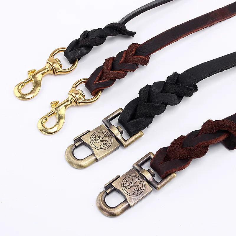Genuine Leather Dog Leash - To - Leather Strap Quick Release ulasan dan harga