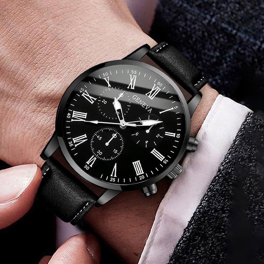 Fashion Men Business Watches C - Leather Watch Band Men ulasan dan harga