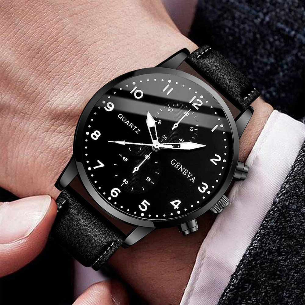Fashion Men Business Watches C - Leather Watch Band Men ulasan dan harga